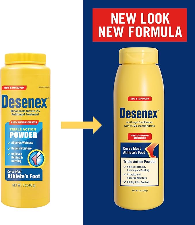 Desenex Foot Powder | For Athlete's Foot | 3 Ounce | Pack of 2 | Shake Formula