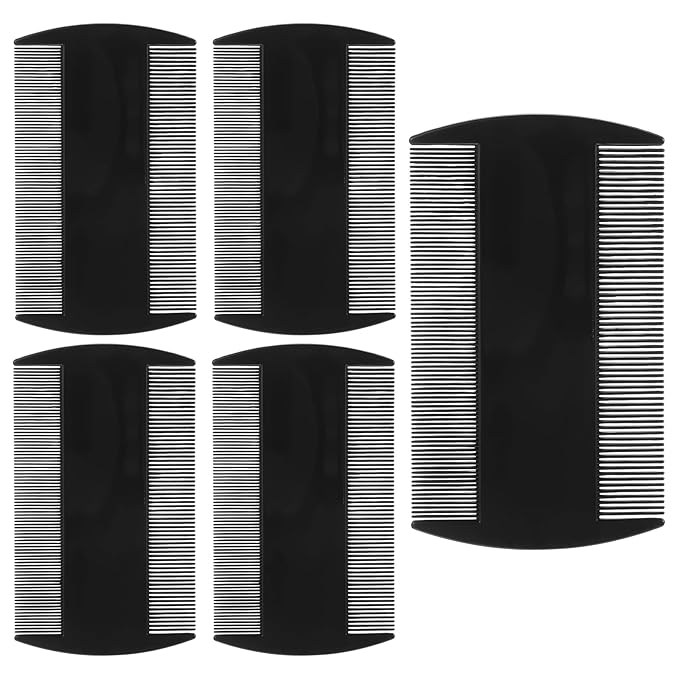 5 Pack 3.5" Double-Sided Pocket Comb, Mustache 2 Sides Combs, Dandruff Removal Hair Combs for Men's Beard Mustache Detangling Knots Hair Free