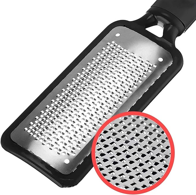 Professional Foot Files Callus Remover,Foot Scrubber for Dead Skin,Stainless Steel Foot Rasp-Black（1 Pack）