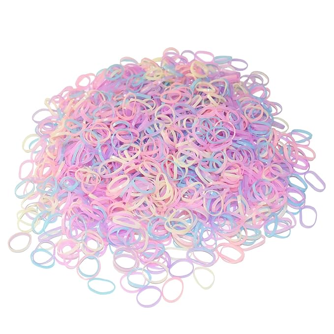 Baby Hair Ties Elastic Hair Rubber Bands,400pcs Multi Color Small Hair Holder Hair Tie for Kids Girls