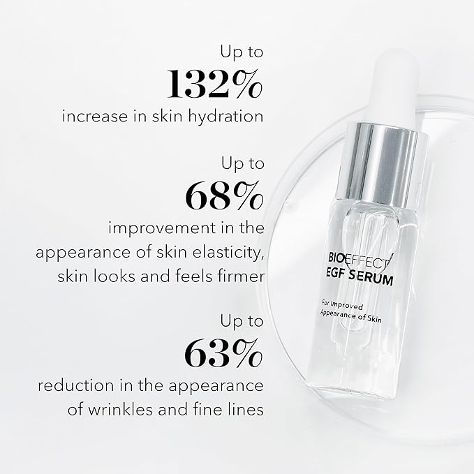 BIOEFFECT EGF Serum | Epidermal Growth Factor + Hyaluronic Acid | Age-Defying Face Treatment for Fine Lines & Wrinkles, Hydration & Firmness, 20 mL / 0.68 oz