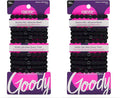 Goody Forever Ouchless Elastic Hair Tie - 10 Count, Black - Medium to Thick Hair - Accessories for Women and Girls (Pack of 2)