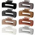 4.1 Inch Hair Clips - 8 Pcs Square Jaw Clips for Thick and Thin Hair, Rectangular Hair Accessories for Women and Girls(Metallic Color)