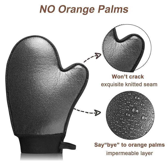 3 in 1 Self Tanning Mitts Self Tanner Mitt Tanning Glove Self Tan Mitt Back Self Tanning Brush for Self Tanner Brush Self Tanner Back Applicator Back Tanning Applicator