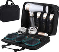 Barber Hairdryer Carrying Case - Hairstylist Travel Bag with Storage for Blow Dryer & Salon Equipment