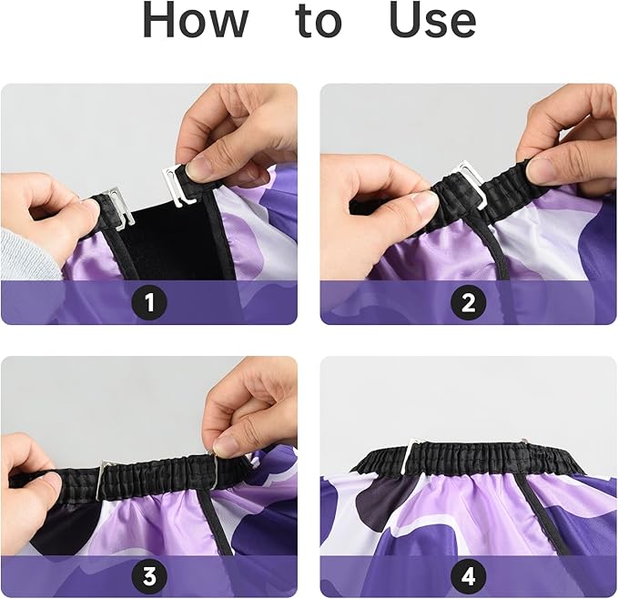 Professional Hair Cutting Cape Waterproof Barber Cape for Men Polyester Hair Styling Cape with Elastic Neckline