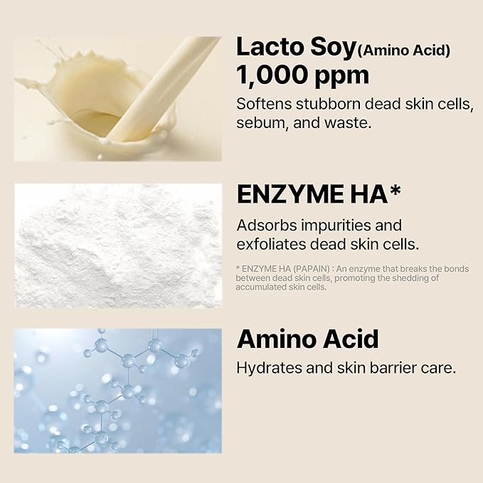SOME BY MI Lacto Soy Enzyme Deep Cleanser – 3.4oz, 100ml – Korean Vegan Face Wash with Papain & Soy Enzymes for Pore & Dead Skin Care – With Hyaluronic Acid for Soothing & Hydration – Korean Skin Care