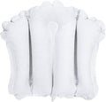 PATIKIL Inflatable Bath Pillow with Suction Cups, Terry Cloth Covered Shell Shape Bath Pillow Neck Support for Bathtub Hot Tub, White