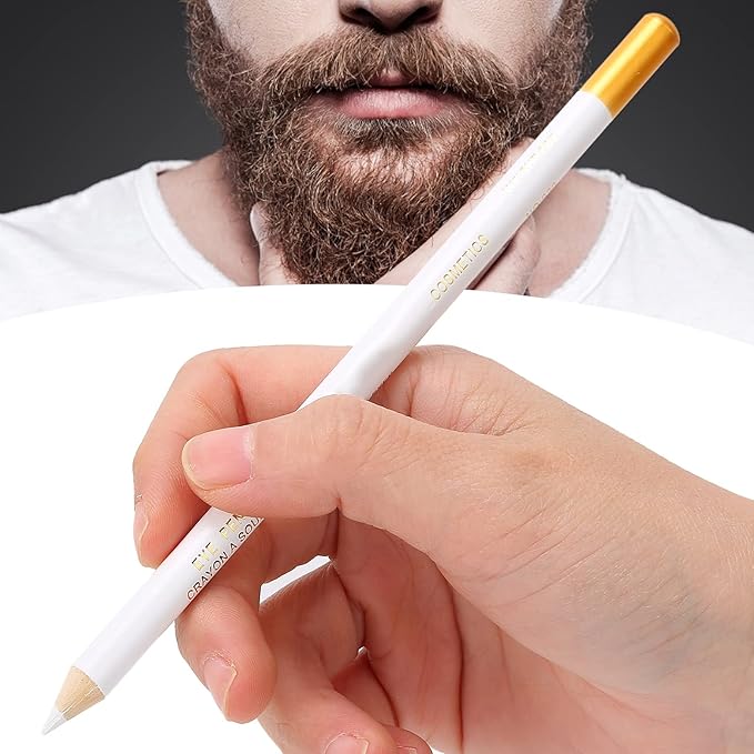 3 Pack Pencil, Beard for Men's Grooming, Tracing Tool for Hairline, Goatee Styling & Beard Shaping,White