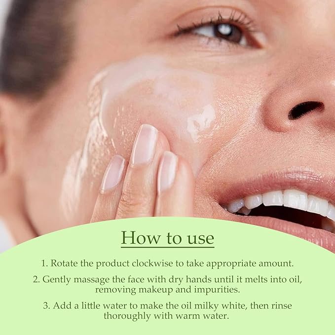 KYDA Gentle Grinding Cleansing Balm, One Step Makeup Cleansing Oil with Hyaluronic Acid, Non-Greasy Sorbet Texture, Nourishing Make Up Remover Balm, Vegan Skin Care for All Skin Types, 1.58 Fl Oz