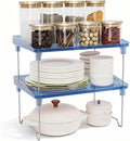 Acrylic Cabinet Organizer Shelf,4 Pcs Stackable Kitchen Counter Shelves,Spice Rack,Countertop Organizers,Clear Plastic Storage Organization for Makeup, Bathroom,Cupboard,Desk,Pantry