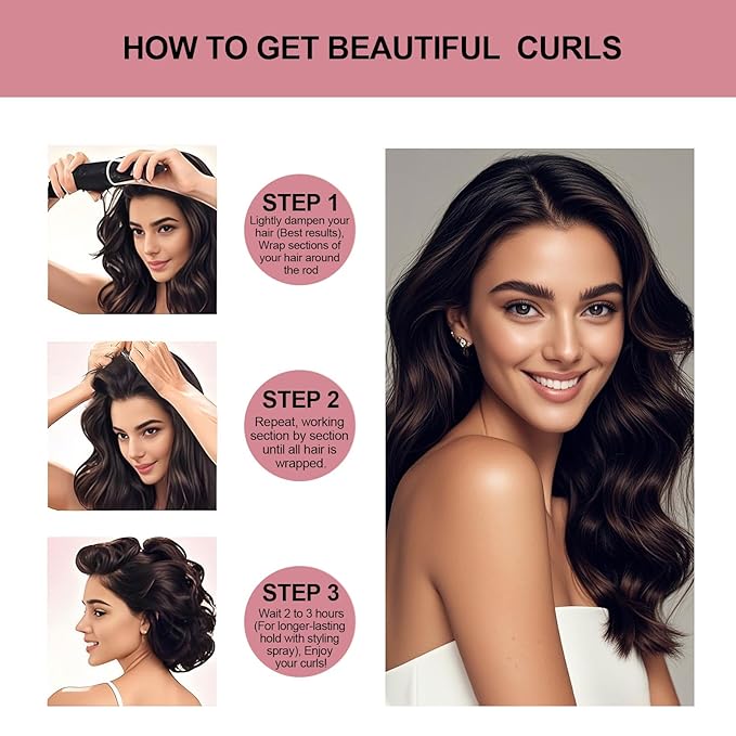 Heatless Curls Overnight Set - Jumbo Overnight Hair Curlers to Sleep In, Soft Velvet Hair Rollers for Women, No Damage Curls Styling Tools 4pcs
