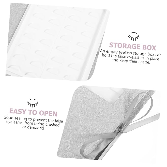 Mikinona 1pc Lash Storage Case for Eyelash Packing Box with Window Lightweight and Portable Fake Eyelash Holder Protects False Lashes From Damage
