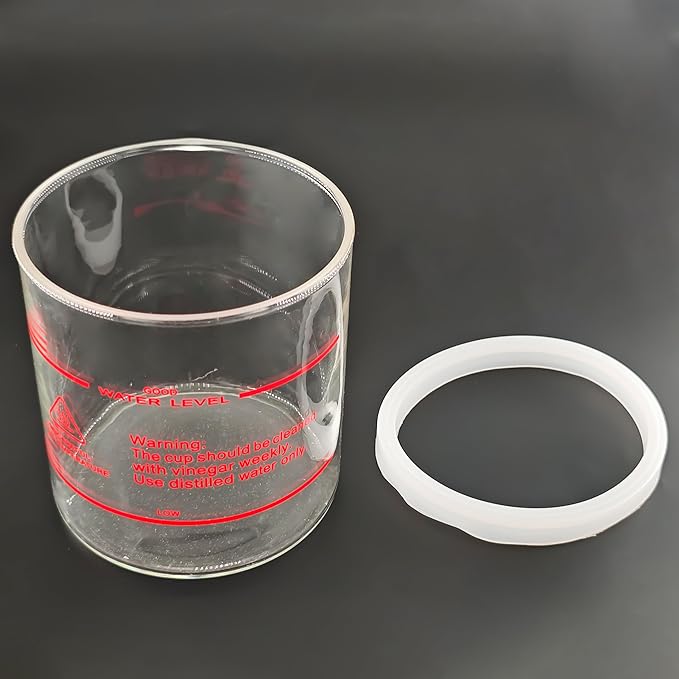Elitzia Accessories Transparent Glass Steamer Jar Spare Parts of Facial Steamer ETBL1(Height 13cm)