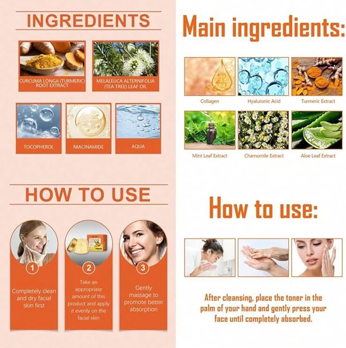 Turmeric Refreshing Toner, Deep Moisturizing with Hyaluronic Acid & Natural Turmeric, Evens Skin Tone, Anti-Wrinkle, Long-Lasting Hydration, Soothing, All Skin Types