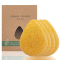 Natural Konjac Facial Sponge - 4 Pack lyfLux Gentle Facial Sponge for All Skin Types, Soft Face Scrubber for Daily Use