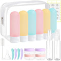 20 Pack Travel Bottles Set for Toiletries TSA Approved, Leak Proof Travel Size Containers Kit Portable Refillable Travel Accessories for Shampoo Conditioner Lotion Liquids