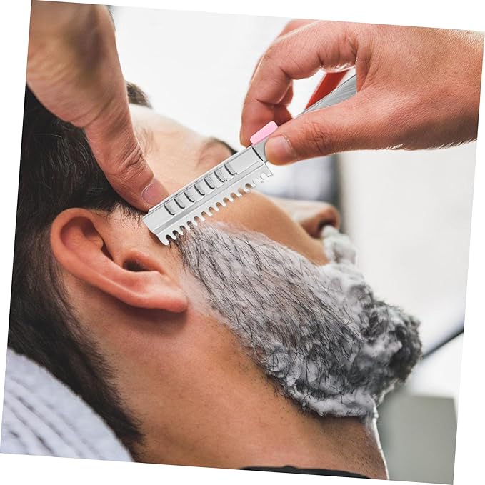 FRCOLOR Stainless Steel Manual Razor Shaver for Men Vintage Folding Straight Razor Beard Shaving Tool Eyebrow Shaping Haircut