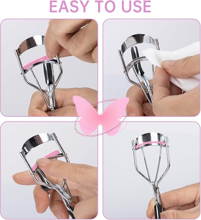 Eyelash Curler Refills Compatible with e.l.f.,Eyelash Curler Pads 24PCS,Silicone Lash Curler Refill Pads Compatible with e.l.f. (Colorful)