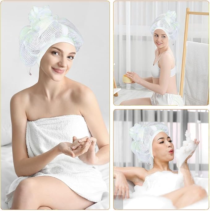 Net Plopping Cap,Hair Cover for Sleeping Soft Elastic Band Mesh Cap,Womens Bonnets for Hair Sleeping,（total 2pcs)