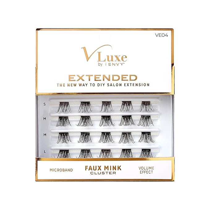 i•ENVY Extended False Eyelashes Faux Mink Featherlight Reusable Artificial Eyelashes Multipack Lash Clusters