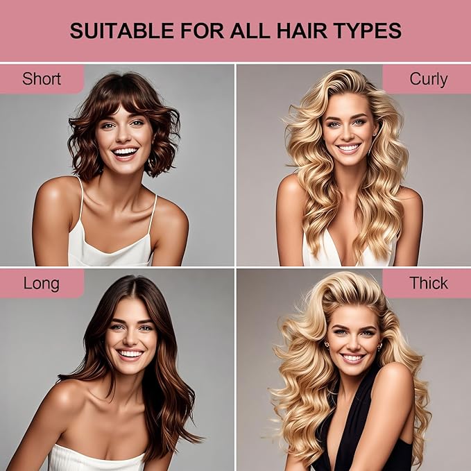 Heatless Curls Overnight Set - Jumbo Overnight Hair Curlers to Sleep In, Soft Velvet Hair Rollers for Women, No Damage Curls Styling Tools 4pcs