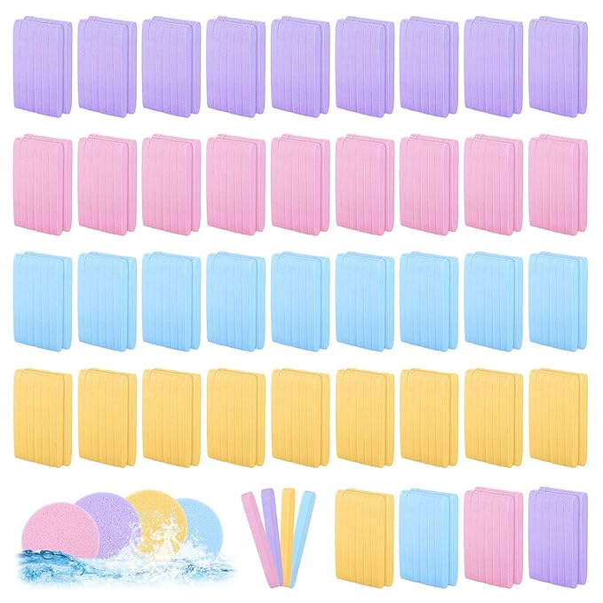 480Pcs Compressed Facial Sponges for Estheticians, Soft Makeup Removal Round Face Wash Sponge, PVA Spa Disposable Face Sponges for Cleansing Women Esthetician Beauty Remover Supplies,4 Colors