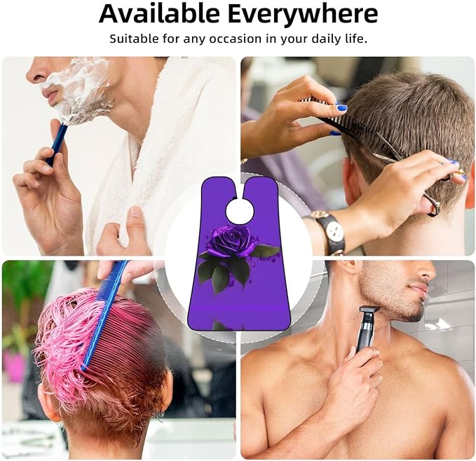 Rabbit Background Print Beard Bib Shaving Apron, Beard Hair Trimming Cape Gift For Dad