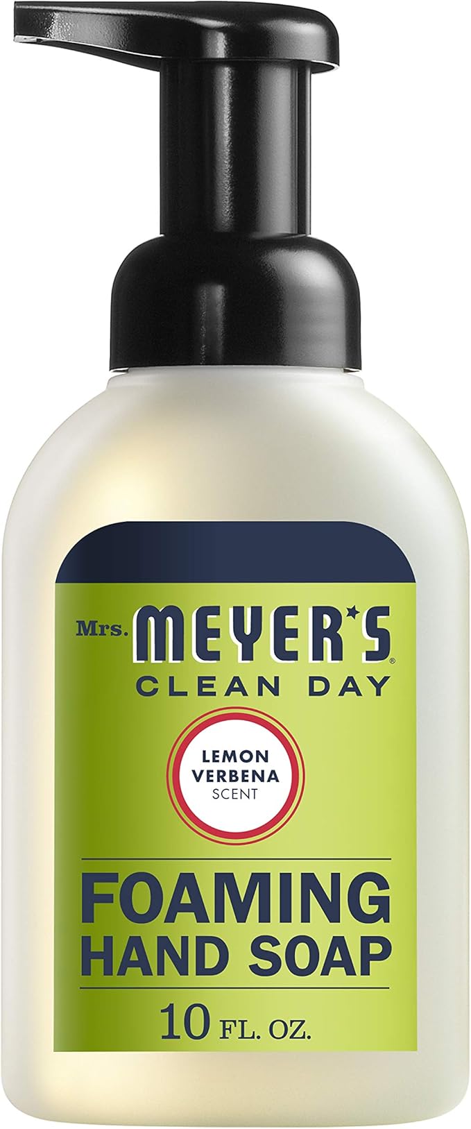 Mrs. MEYER'S CLEAN DAY Foaming Hand Soap, Lemon Verbena Scent, 10 Fl oz (Pack of 2)