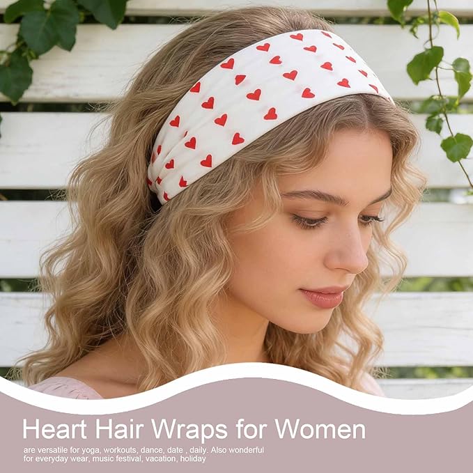 Olbye Wide Boho Headbands Floral Stretch Head Wraps Turban Knotted Yoga Hairbands Workout Hair Accessories for Women 4Pcs (Casual, 9.4 * 5.9'')