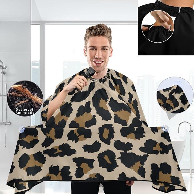 visesunny Professional Barber Cape Polyester Hair Cutting Salon Cape Apron Anti-Static Beard Bib Grooming Apron