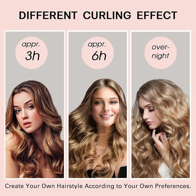 3Sets/6PCS Ariuvor New Satin Heatless Hair Curler,Hair Rollers for Heatless Curls with Hair Caps,Soft Heatless Curling Rod Headband for Long Hair,No Heat Curling to Sleep in Overnight (pink)