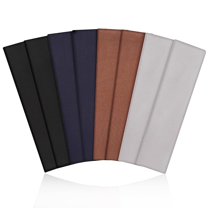 8 Pack Sport Headbands for Women, Elastic Soft Fabric Non-Slip Hair Bands Hair Warp for Daily Workout Yoga Running Sports, Combo 10
