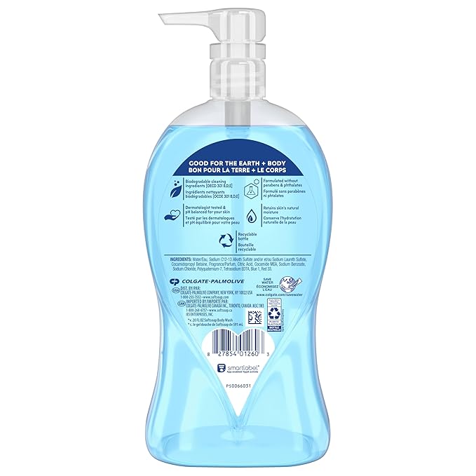 Softsoap Moisturizing Body Wash, Hawaiian Luau, Jasmine and Vanilla Scent, 32 oz Pump Bottle (Pack of 2)