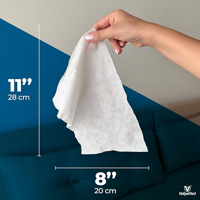 Body Wipes for Adults, XL for full Body, Adult and Elderly, Alcohol-Free Incontinence, Paraben Free, Fragrance-Free, Vitamin E, Provitamin B5-11'' x 8'' (96 Count - Single Pack)
