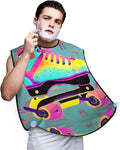 Pansy Perfection Print Beard Bib Shaving Apron, Beard Hair Trimming Cape Gift For Dad