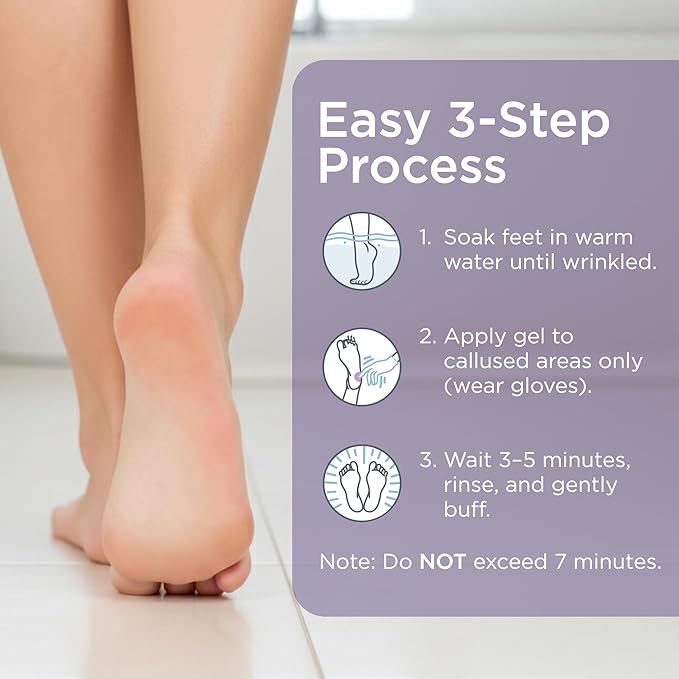 Lee Beauty 8oz Professional Gel Callus Remover for Feet - Original Fast-Acting Formula, Extra Strength for Cracked Heels & Dead Skin (Pack of 1)