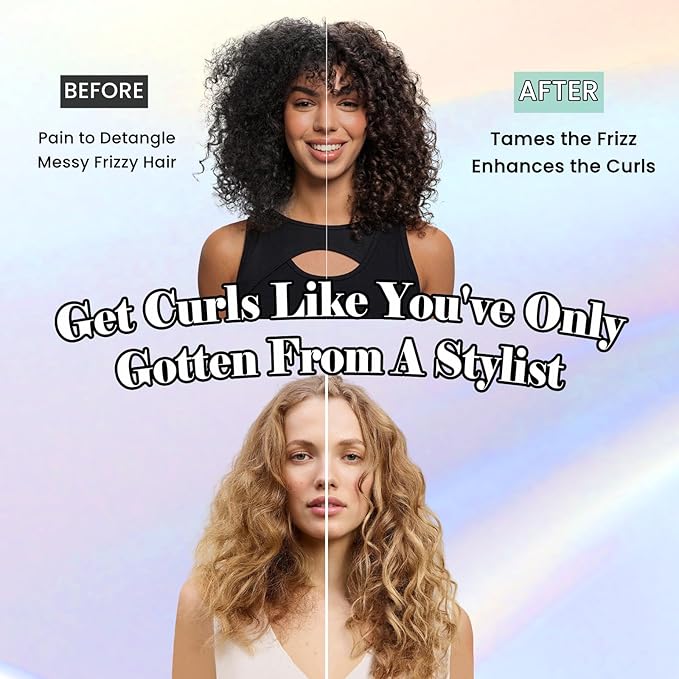 Curl Defining Brush, Boar Bristle Detangling Hair Brush for Women Girls Thick Curly Wavy Hair Wet Dry Use, Fast Blow Drying Vented Styling Hairbrush, Smoothing Hair No Tangle (Turquoise)
