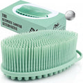 Avilana Silver Edition Body Scrubber - Silver-Ion Infused Silicone Shower Brush, ISO Tested Dual Sided, Stays Fresher Longer, SGS Certified Gentle Exfoliating Loofah Alternative Sensitive Skin Women