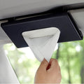 Car Tissue Holder, Upgraded Version Hanging Tissue Holder in Car, Premium PU Leather Cars Napkin Holder for Universal Auto, Easy to Use (Black)