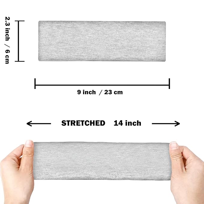 IVARYSS Workout Headbands for Women Non Slip, Premium Stretchy Soft Fabric Head Bands for Women's Hair, Wear for Yoga, Running, Sport, 6 Pack, Fresh Color