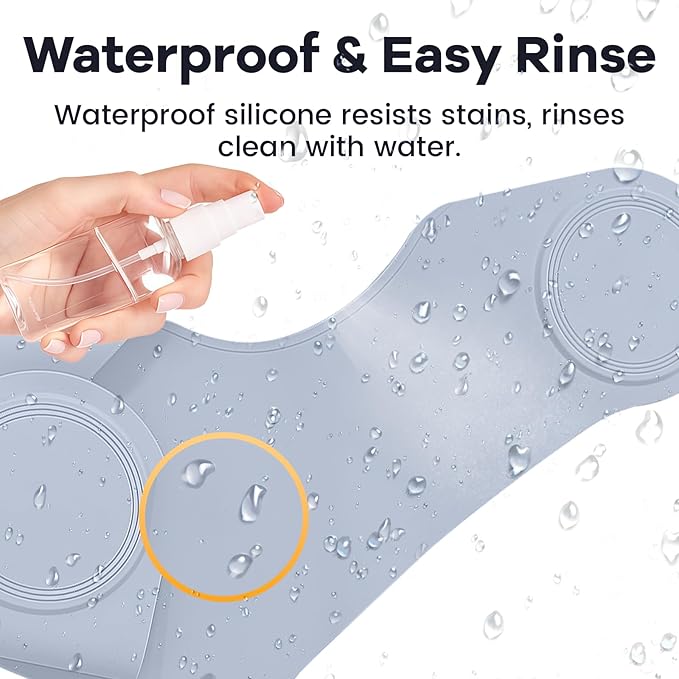 Wokyo Silicone Hair Cutting Collar, Non-slip Hair Cutting Mat Haircut Cape Catcher Neck Wrap Guard Neck Fitting Accessories