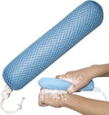 Bath Brush Head with Sponge,Back Scrubber Bath Mesh Bath Body Brush Head for Elderly Aid Bathing and Shower (Blue Head)