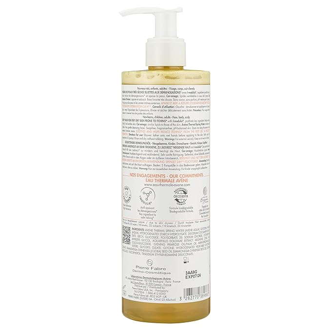 Avène XeraCalm A.D Lipid-Replenishing Cleansing Oil,Atopic Dermatitis,Eczema-Prone,Fragrance-Free,Pump,13.5 oz.,(Pack of 2)