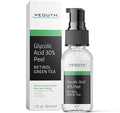YEOUTH Glycolic Acid Peel for Face, At Home Chemical Exfoliator AHA 30% Glycolic Acid Face Peel with Retinol, Designed to Refresh and Smooth the Appearance of Skin 1oz