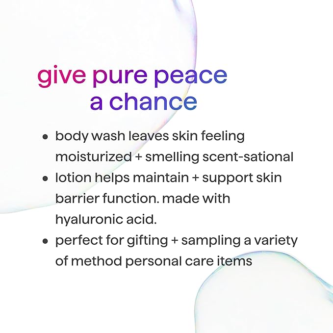 Method Body Wash (18oz) and Lotion (14oz) Gift Set, Pure Peace