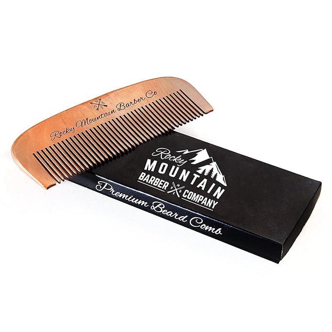 Hair Comb - Wood with Anti-Static & No Snag Handmade Brush for Beard, Head Hair, Mustache with Design in Gift Box