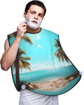 Pansy Perfection Print Beard Bib Shaving Apron, Beard Hair Trimming Cape Gift For Dad