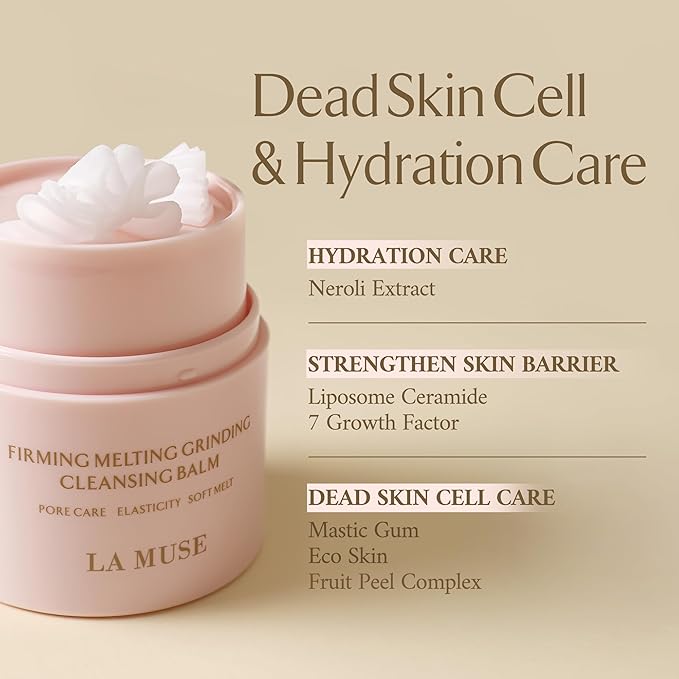 LA MUSE Melting Grinding Cleansing Balm 6.76 fl oz | Hydrating Facial Wash | Exfolaiation Management | Makeup Remover Balm | Moisturizing Pore Cleanser | Soft Melt | Elastic Care | Korean Skin Care