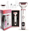 2026 Electric Razor for Women Men,4 in 1 Ladies Wet & Dry Body Razors and Facial Hair Remover,Rechargeable LED Display Hair Removal Kit for Nose Face Body Bikini Hair (Multicolor)